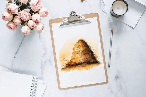 Watercolor Haystack Clipart Bundle Sublimation Regulrcrative 