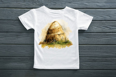 Watercolor Haystack Clipart Bundle Sublimation Regulrcrative 