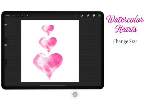 Watercolor hearts Procreate stamps and brushes SVG Artisan Craft SVG 