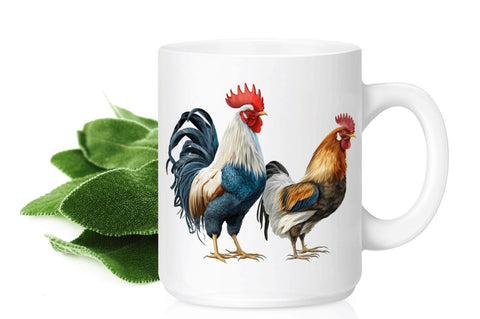 Watercolor Hens and Roosters Clipart Bundle Sublimation Regulrcrative 