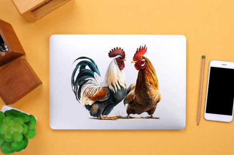 Watercolor Hens and Roosters Clipart Bundle Sublimation Regulrcrative 