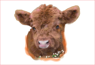Watercolor highland calf, highland calf png, sublimation graphics, clipart Sublimation sublimationhappy 