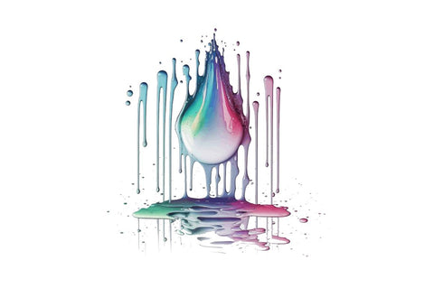 Watercolor Holographic Drip Bundle Sublimation Regulrcrative 