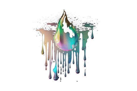 Watercolor Holographic Drip Bundle Sublimation Regulrcrative 