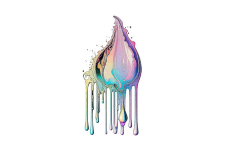 Watercolor Holographic Drip Bundle Sublimation Regulrcrative 