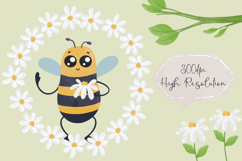 Watercolor Honey Bee Clipart Bundle, Honey Bee Sublimation SVG dapiyupi store 