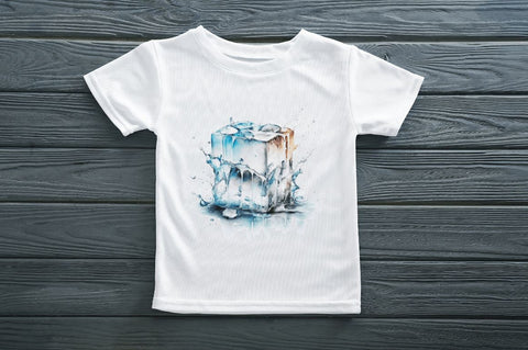 Watercolor Ice Cube Clipart Bundle Sublimation Regulrcrative 