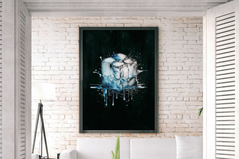 Watercolor Ice Cube Clipart Bundle Sublimation Regulrcrative 