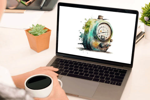 Watercolor Indicator Gas Tank Clipart Bundle Sublimation Regulrcrative 