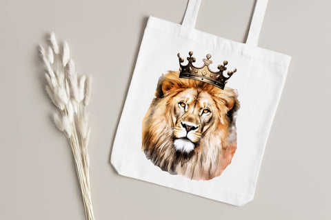 Watercolor King Lion Sublimation Clipart Bundle Sublimation Regulrcrative 