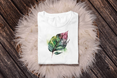 Watercolor Leave Clipart Bundle Sublimation Regulrcrative 