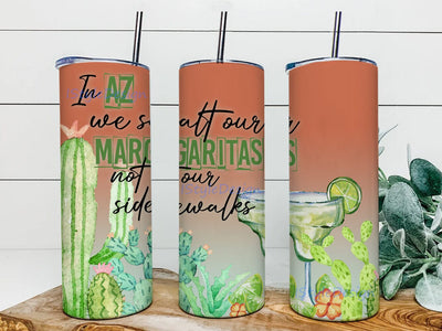 Watercolor Margarita 20oz Skinny Tumbler Sublimation Design Sublimation iStyleDesign 