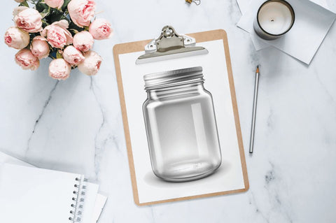 Watercolor Mason Jar Clipart Bundle Sublimation Regulrcrative 