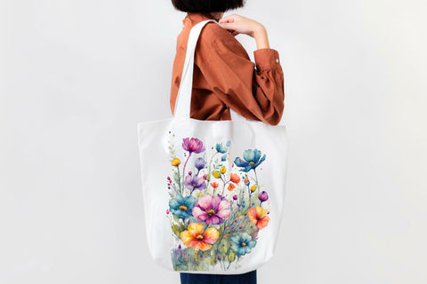 Watercolor Meadow Floral Clipart Sublimation Rupkotha 