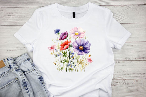 Watercolor Meadow Flowers Sublimation Regulrcrative 