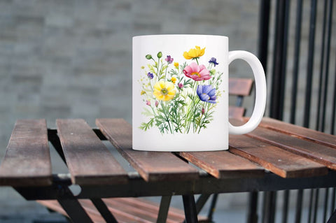 Watercolor Meadow Flowers Sublimation Regulrcrative 