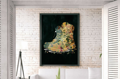 Watercolor Military Boots Clipart Bundle Sublimation Regulrcrative 