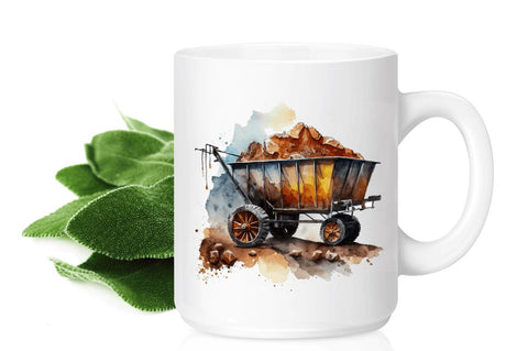 Watercolor Mining Cart Clipart Bundle Sublimation Regulrcrative 
