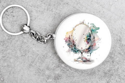 Watercolor Mirror Clipart Bundle Sublimation Regulrcrative 