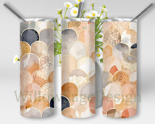 Watercolor Neutrals 20oz Skinny Tumbler Png, Boho Tumbler, Boho Tumbler Png, Sublimation Designs Download, Western Tumbler, Southwest Tumbler Sublimation WillowSageDesign 