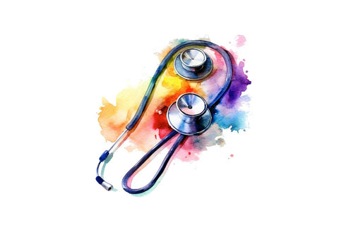 Watercolor Nurse Supplies Clipart Bundle Sublimation Regulrcrative 