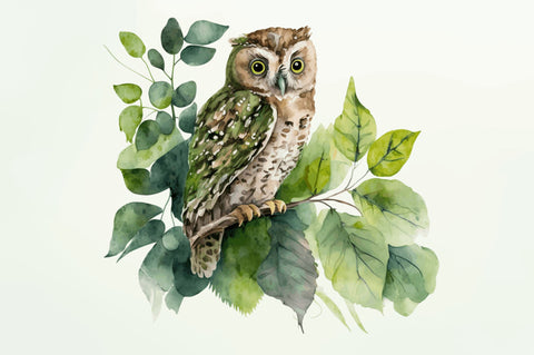 Watercolor Owl Sublimation Clipart Bundle Sublimation Regulrcrative 