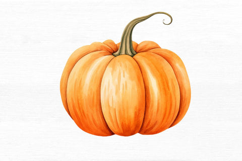Watercolor pastel pumpkin Clipart Sublimation Regulrcrative 