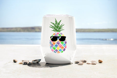 Watercolor Pineapple Sublimation | Summer Pineapple PNG Sublimation B Renee Design 