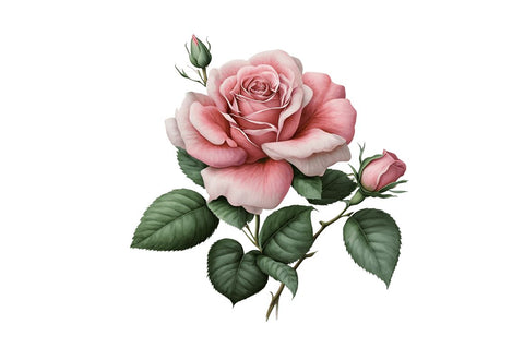 Watercolor Pink Roses Clipart Bundle Sublimation Regulrcrative 