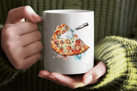 Watercolor Pizza Cutter Clipart Bundle Sublimation Regulrcrative 