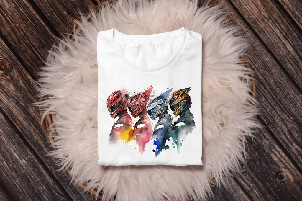 Watercolor Power Rangers Clipart Bundle - So Fontsy