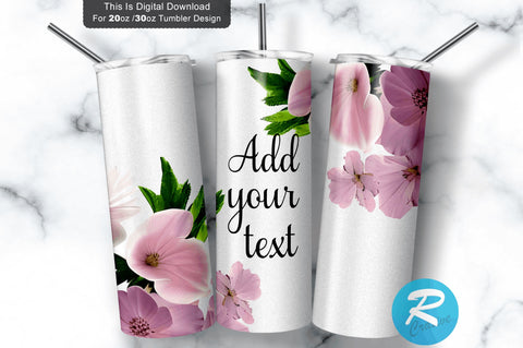 Watercolor Purple Floral 20 oz / 30 oz Tumbler PNG Sublimation Regulrcrative 