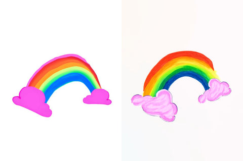 Watercolor Rainbow Doodle Clipart Bundle Sublimation Regulrcrative 