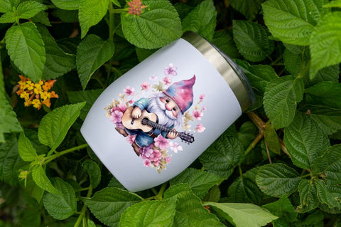 Watercolor Rockstar Gnome Clipart Bundle Sublimation Regulrcrative 