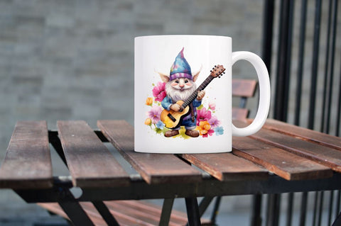 Watercolor Rockstar Gnome Clipart Bundle Sublimation Regulrcrative 