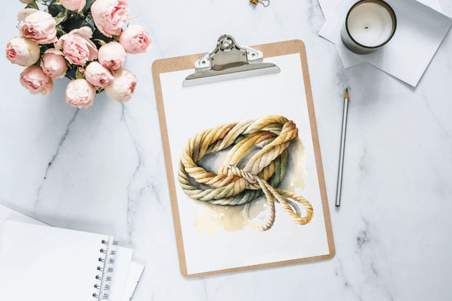 Watercolor Rope Clipart Bundle Sublimation Regulrcrative 