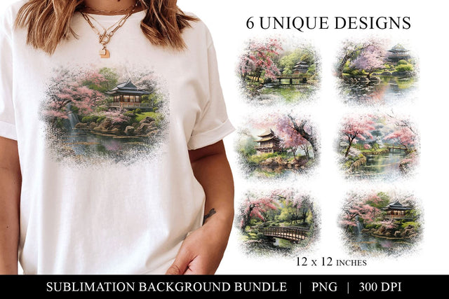 Watercolor Sakura Sublimation Background Designs Sublimation BijouBay 