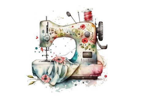 Watercolor Sewing Clipart Bundle Sublimation Regulrcrative 