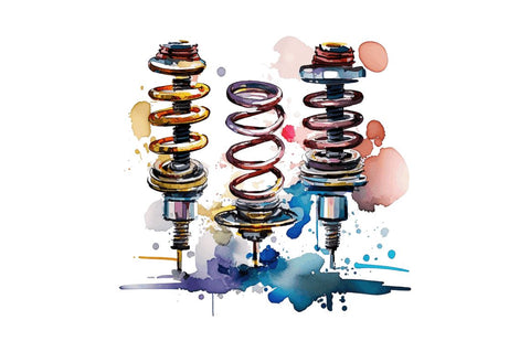 Watercolor Shock Absorbers Clipart Bundle Sublimation Regulrcrative 