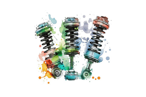 Watercolor Shock Absorbers Clipart Bundle Sublimation Regulrcrative 
