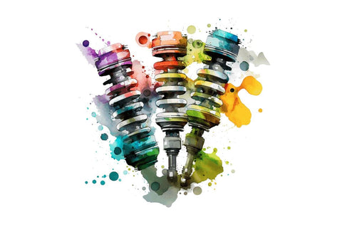 Watercolor Shock Absorbers Clipart Bundle Sublimation Regulrcrative 