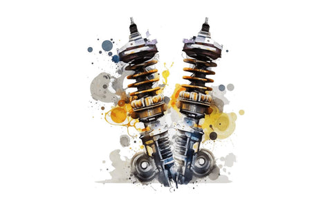 Watercolor Shock Absorbers Clipart Bundle Sublimation Regulrcrative 