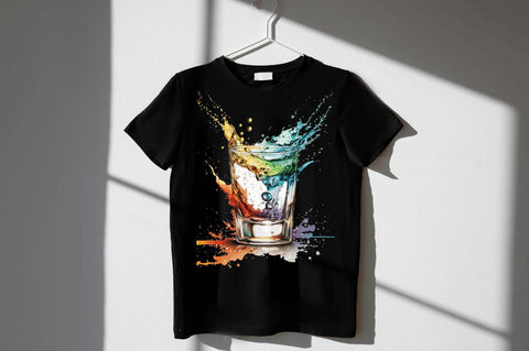 Watercolor Shot Glass Clipart Bundle Sublimation Regulrcrative 