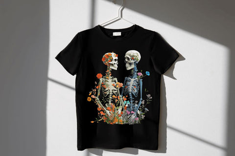 Watercolor Skeleton Couple Clipart Bundle Sublimation Regulrcrative 