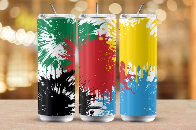 Watercolor Splash 20 Oz Tumbler Wrap Sublimation Design Sublimation MockupSvgVenue 