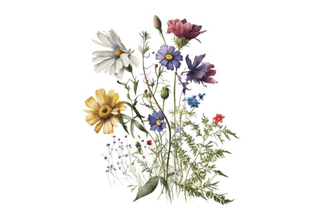 Watercolor Spring Flowers Background Sublimation Regulrcrative 