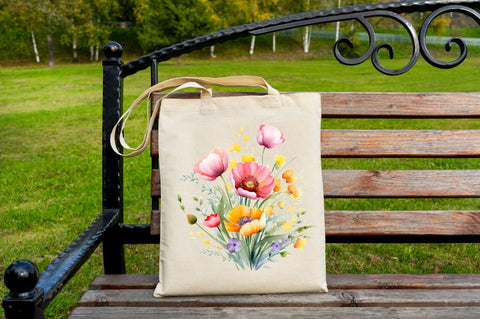 Watercolor Spring Flowers bundle Sublimation Regulrcrative 