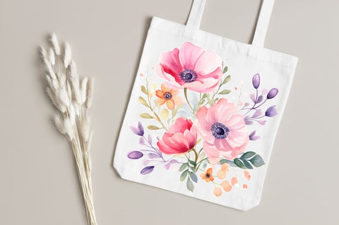 Watercolor Spring Flowers bundle Sublimation Regulrcrative 