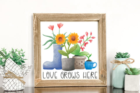 Watercolor Spring Garden Clipart Sublimation dapiyupi store 