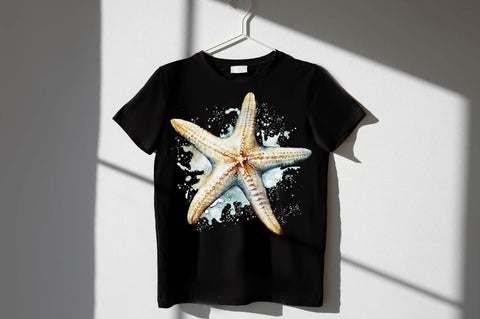 Watercolor Starfish Clipart Bundle Sublimation Regulrcrative 